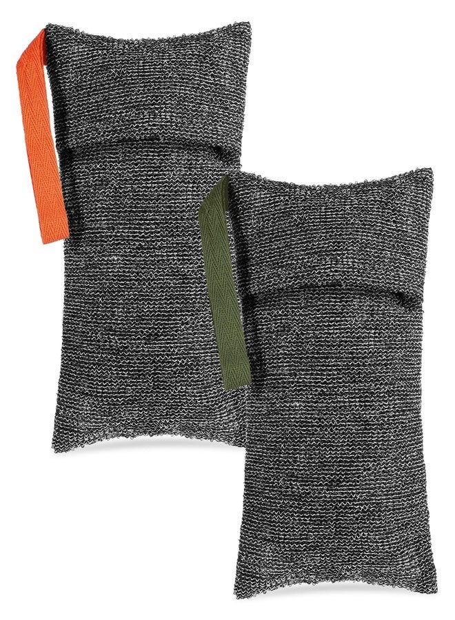 Skrfren 2PCS Soaps Bags, Soap Pocket Exfoliating Soaps Saver Bag Body Scrubber Exfoliator Foaming Bar Soap Pouches Lather Mesh Bag, Gray - Image 1